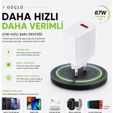 Feddy 67W Hızlı Şarj Adaptörü USB Çıkışlı Kablo Dahil Type-C Uyumlu Hızlı Şarj Cihazı Güvenli Şarj Başlığı