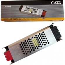 Şerit LED Trafosu 12V Cata Serisi Slim Kasa, Alüminyum Gövdeli Ince Güç Kaynağı, Kamera ve �