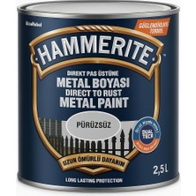 Marshall-Hammerite Direkt Pas Üstü Pürüzsüz Metal Boyası Koyu Siyah 0.75 Lt (Siyah)