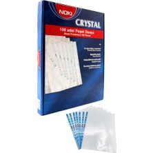 Poşet Dosya A4 Kristal 100 Adet 1 Paket Noki 4830 Cr Kalın Poşet Dosya Föy Mavi Şeritli 90 Mikr