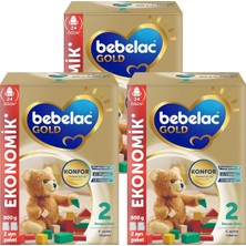 Bebelac Gold 2 Devam Sütü, 6-12 Ay, (3 x 800 Gr)