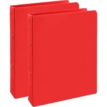 Artlantis Kırmızı 2 Halkalı Klasör 2 Adet A4 Pvc Öğrenci ve Ofis Tipi Evrak Sunum Talebe Bür