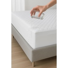 Yatak Alezi Pamuklu Kapitone Fitted Full Kenar Sıvı Geçirmez Yatak Koruyucu Beyaz (120 x 200)