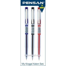 Pensan My King 0.5 mm Jel Kalem Seti 3 Adet Çok Renkli 0,5 ml Kalemler