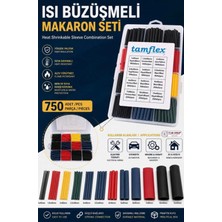 Tamflex 750 Parça Isı Büzüşmeli Makaron Seti Renkli Isı Daralan Kablo Makaronu Elektrik Izolasyon Makaronu Kablo Koruma Kiti