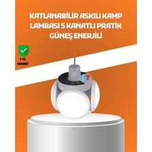 Ozka Concept Çok Amaçlı Katlanabilir Güneş Enerjili Kamp Lambası – Masa Üstü Asılabilir Kullanım