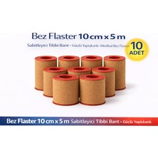 Ozka Concept Bez Flaster 10 cm x 5 M Sabitleyici Bant Kahverengi Bez Flaster Güçlü Yapışkanlı 10 Adet