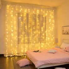 Coverzone Dekoratif Gün Işığı Perde LED Işık Zinciri –fişli Animasyonlu Yılbaşı ve Part