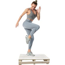 Reyo Dizayn Doğal Ahşap Ev Içi Kullanıma Uygun Kaymaz Tabanlı Step Tahtası 10X25X50 cm