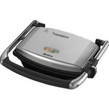 Tost Makinesi 1911 10 - Grill Toast Machine 1000 Watt Yapışmaz Çizgili Plaka