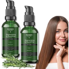 Mey İthalat Biberiyeli Saç Serumu 2'li Set Hızlı Uzama Etkili ve Dökülmeye Karşı - Organik Argan Yağı, Vitamin E, Keratin