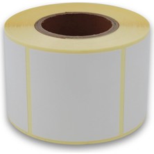 Eko Termal Etiket 50MM x 50MM Ruloda 500 Adet 40MM Kuka Çapında Direk Termal Transfer Etiketi