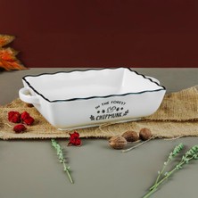 Mey İthalat Aryıldız Chipmunk Oval Fırın Kabı Dalgalı Kenar Tasarım Renkli 25 cm