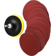 Depolife 115MM Cırt Taban 20 Adet Zımpara Takımı 1000 Kum 800 Kum Kuru Zımpara Seti Matkap Adap