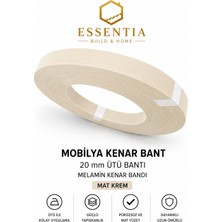 ESBH Mobilya Kenar Bant 20 mm x 5 Metre Mat Krem Ütü Bantı Melamin Kenar Bandı