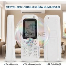Vestel Ile Uyumlu Klima Kumandası 9 12 18 24 Btu - Yandan Açılır Kapaklı Model