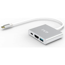 Inca ITPC-04TXT Type-C Hub, 4K 30Hz Hdmı, USB 3.0, 100W Pd, Alüminyum Kasa