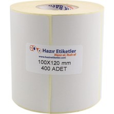 Al Hızlı Al Kargo Etiketi Eko Termal Etiket 100MM x 120MM Ruloda 400 Adet 40MM Çapında Direk Ter