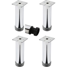 Kanepe Koltuk Çekyat Yükseltme Ayağı Tablalı Krom Metal 10 cm 4 Adet Vidaları ile Birlikte