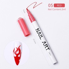 Mey İthalat Nicole Nail Art Çizim Kalemi Kırmızı (53542-5) 2344