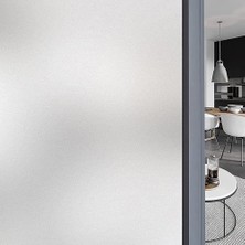 Mey İthalat Aputue Buzlu Pencere Filmi, Donuk Yapışkanlı Olmayan Pencere Stickerları, Anti Uv Opak Çıkarılabilir Statik Yapışan Cam Kaplamalar, Ev Mutfak Banyo Ofis Için Pencere Gizlilik Filmi, 45X200 cm