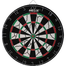 Helix Profesyonel Dart Tahtası, 18 Inç, Siyah-Beyaz-Kırmızı-Yeşil, Klasik Yuvarlak Tasarım,