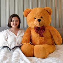 Oyuncak 160 cm Dev Pelüş Ayı Papyonlu ve Sevimli Büyük Boy Ayıcık Yumuşak Sarılmalık Pelu�