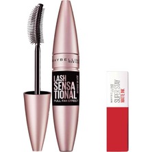 Maybelline New York Lash Sensational Yelpaze Etkili Intense Black Maskara - Ekstra Siyah 9.5 ml &amp