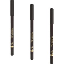 Gel Eyepencil No 102 Dark Brown - 24 Saat Kalıcı Suya Dayanıklı Jel Göz Kalemi 3 Paketi