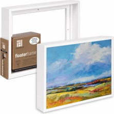 Ahşap Paneller Için Şamandıra Çerçevesi, 17,5 cm Derinlik, Kalın, 22 x 30 Cm, Beyaz (FBOLD780