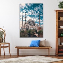 Gaagart Tekli Dikey Kanvas Duvar Tablosu Istanbul Sultanahmet Camii 70 x 100 GARTNM7179