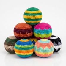 El YAPIMI%100 Pamuk Hacky Sack - Ayak Topu - Stres Giderici Eğlence Topu - Dayanıklı ve Hafif
