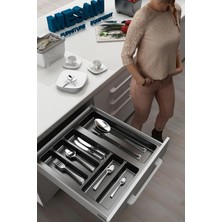 Tify Mutfak Çekmece Içi Düzenleyici, Kaşıklık 44CM x 48CM Yanlar ve Boydan 4cm Kesilebilir, An
