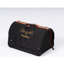 Brave Paws Perdeli Flybag Model Plastik Yırtılmaz Fileli Kedi ve Köpek Taşıma Havayolu Çantas�