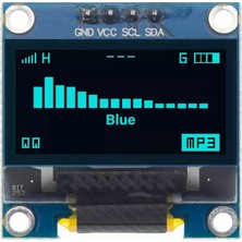 0.96 Inch Mavi OLED LCD Modül 128X64 Pixel Iıc I2C Seri 0.96” Ekran Gösterge SSD1306 3.3V 5V Mat
