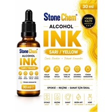 Stonechem Alcohol Ink Sarı 30 ml – Epoksi Reçine, Resin Art ve Alkol Mürekkebi Boyası