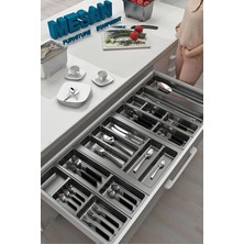 Tify Mutfak Çekmece Içi Düzenleyici, Kaşıklık 104CM x 48CM Yanlar ve Boydan 4cm Kesilebilir, A