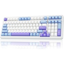 F99 3 Modlu Rgb Hot Swap Mekanik Linear Graywood V3 Switch Kablosuz Makrolu Klavye Lila