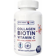 Vita Mine Lab Collagen, Biotin, Vitamin C With Hyaluronic Acid 60 Capsules