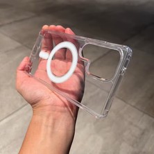Aksesuarda Samsung Galaxy S24 Ultra Magsafe Uyumlu Şeffaf Tpu Telefon Kılıfı Darbe Emici