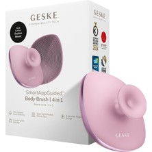 Mey İthalat Geske Yumuşak Fırça Dokulu Hijyenik Silikon Vücut Temizleme Fırçası Metal Detaylı Pembe