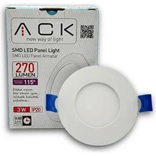 Ack 3W Sıva Altı LED Panel 4000K