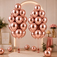 Cansüs Can Süs 10 Adet Metalik Balon-Rosegold