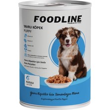 Foodline Kuzu Etli Yavru Köpek Konservesi 400 Gr, Gravy Sos Içerisinde Parça Etli (6, Kuzu)