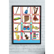 Mey İthalat Postermanya (PSTER12794) Müzik Aletleri Eğitim Çerçeveli Tablo (40X50CM)