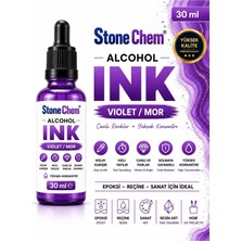 Stonechem Alcohol Ink Violet 30 ml – Epoksi Reçine, Resin Art ve Alkol Mürekkebi Boyası