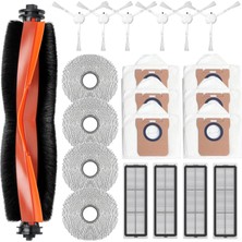 Mey İthalat Xiaomi Robot Vacuum X20+/X10+ Için 21 Adet Aksesuar Seti, Yedek Parça, 1 Ana Fırça, 6 Toz Torbası, 4 Silme Bezi, 6 Yan Fırça, 4 Filtre (Xiaomi X20 Max / X20 Pro ile Uyumlu Değildir)