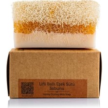 Dionesse Doğal Kabak Lifli Ballı Eşek Sütü Sabunu 130 gr - Doğal Bal ve Kabak Lifi ile Zenginl