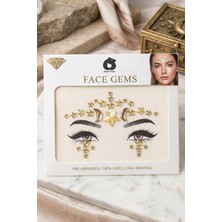 Mey İthalat Moonshine Ay ve Yıldız Yüz Taşı Face Gems Parti Festival Makyaj Aksesuarı