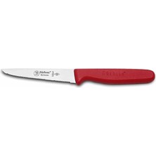 Sürbısa 61004-LZ Tırtıklı Uç Sebze Meyve Bıçağı 10 Renk Alternatifli (Kırmızı)